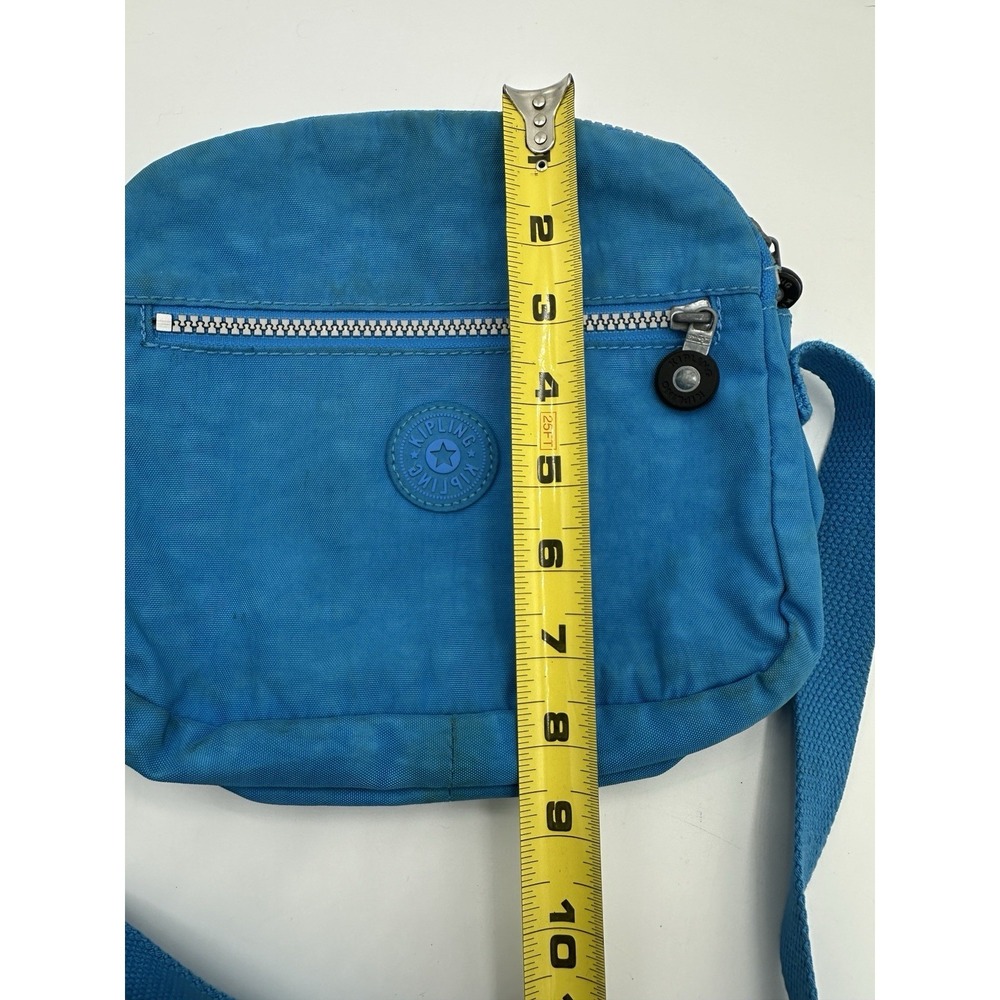 Kipling Blue Nylon Crossbody Bag Small Travel Purse Adjustable Strap - Picture 11 of 12